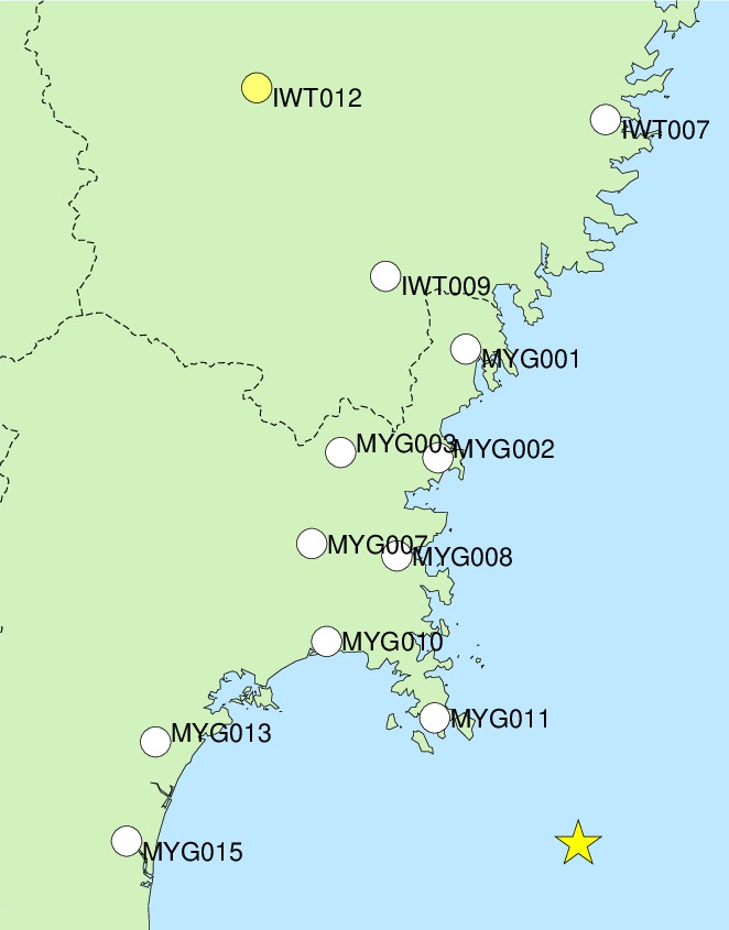 観測点図作成中