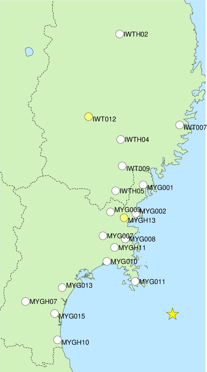 観測点図作成中
