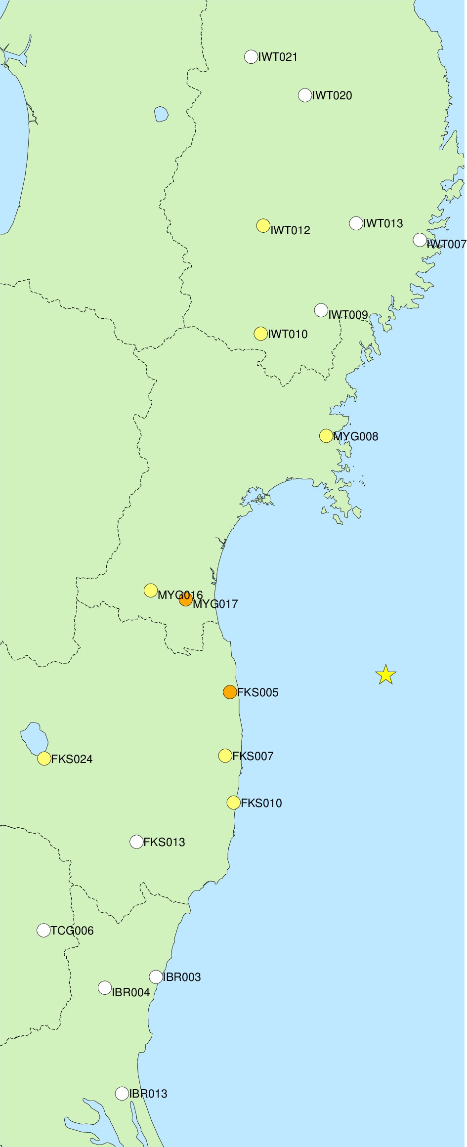 観測点図作成中