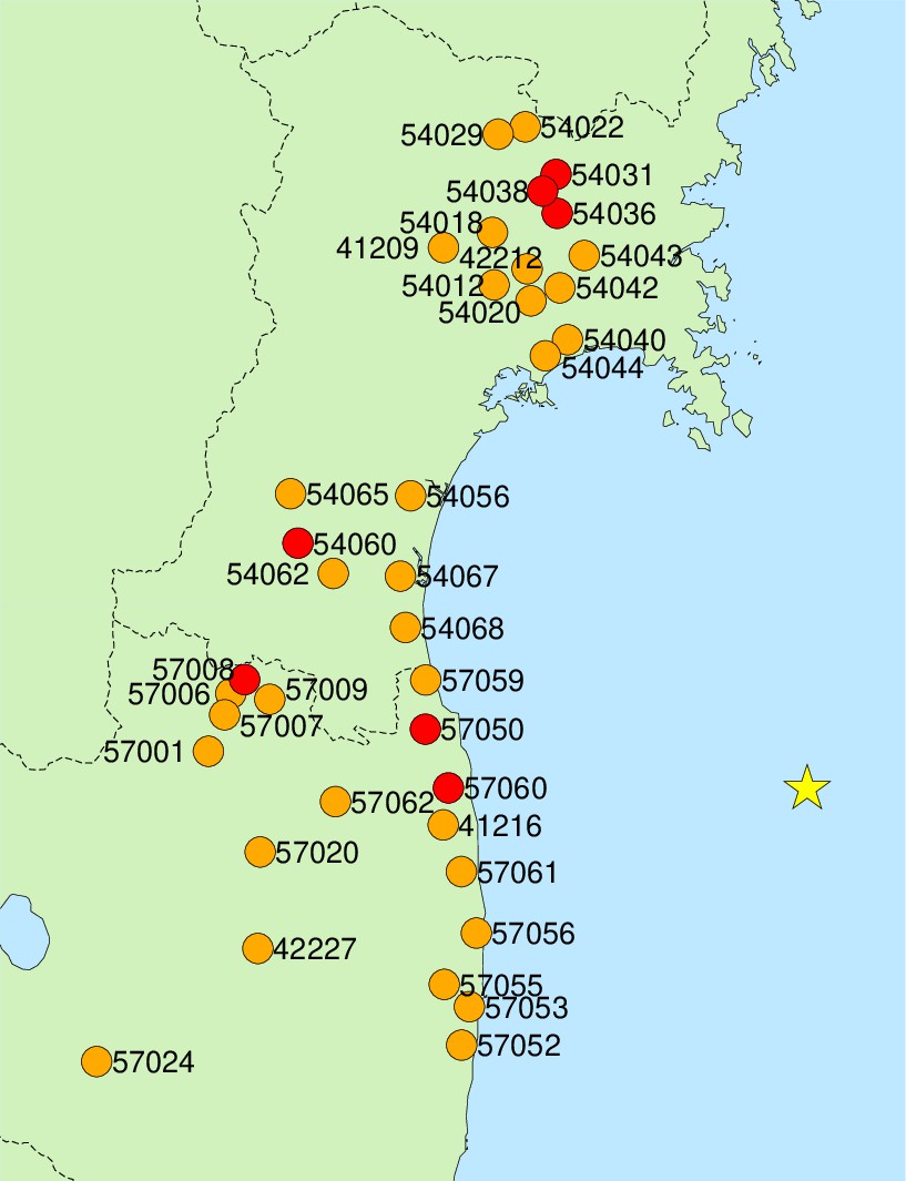 観測点図作成中