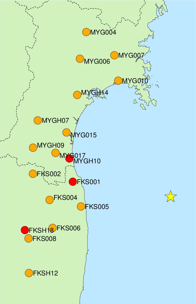 観測点図作成中